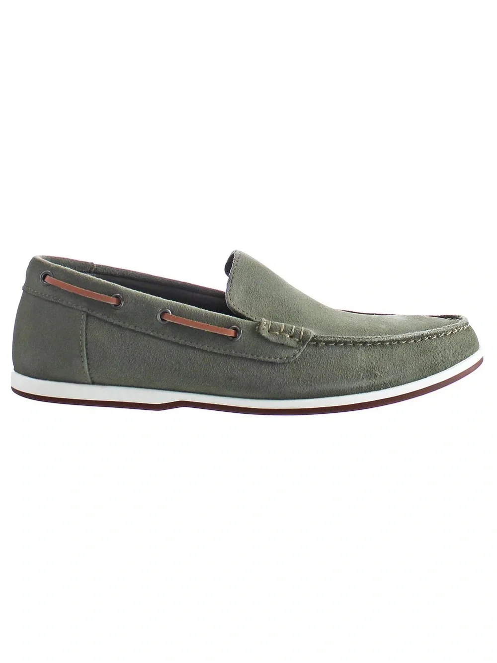 Clarks Morven Sun Men’s Slip-On Olive Suede Leather Shoes 261481757 Size 10 US